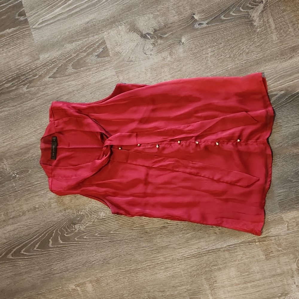 The Limited Tie Neck Mixed Media Tank - Size XS